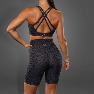 Leopard Print High-Waist Bike Shorts